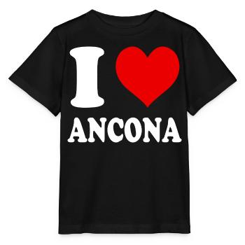 I Love Ancona Italy Funny Witty Heart - Stanley/Stella MINI CREATOR Kids’ T-Shirt - black - Front - Mikhail (115cm)