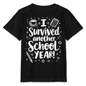 I Survived Another School Year – Lehrer Schüler - Stanley/Stella Kinder T-Shirt MINI CREATOR  - Schwarz - Vorne - Mikhail (115cm)