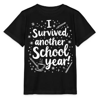 I Survived Another School Year – Lehrer Schüler - Stanley/Stella Kinder T-Shirt MINI CREATOR  - Schwarz - Vorne - Mikhail (115cm)