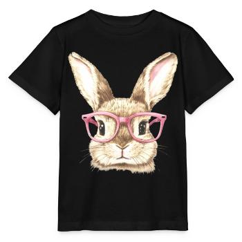Lapin Lapin Lunettes Oreilles de Lapin Cadeau Lapin - T-shirt bio MINI CREATOR Stanley/Stella Enfant - noir - Devant - Mikhail (115cm)
