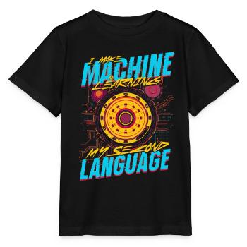Linguiste informaticien - T-shirt bio MINI CREATOR Stanley/Stella Enfant - noir - Devant - Mikhail (115cm)
