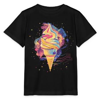 Eiscreme Vaporwave - Stanley/Stella Kinder T-Shirt MINI CREATOR  - Schwarz - Vorne - Mikhail (115cm)