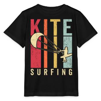 Kitesurfer Kiteboard Kitesurfen Kitesurf - Stanley/Stella Kinder T-Shirt MINI CREATOR  - Schwarz - Vorne - Mikhail (115cm)