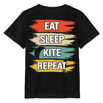 Kitesurfer Kiteboard Kitesurfen Kitesurf - Stanley/Stella Kinder T-Shirt MINI CREATOR  - Schwarz - Vorne - Mikhail (115cm)