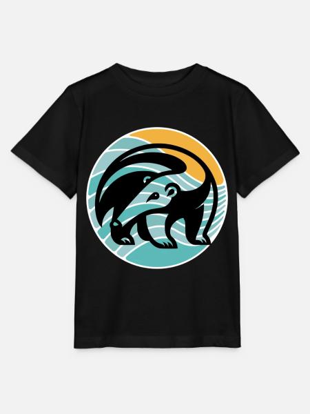 Ameisenbär - Stanley/Stella Kinder T-Shirt MINI CREATOR - Schwarz