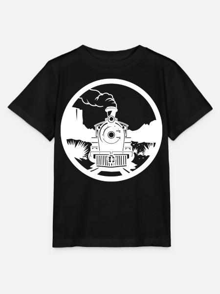 Eisenbahn Zeichnung - Stanley/Stella Kinder T-Shirt MINI CREATOR  - Schwarz