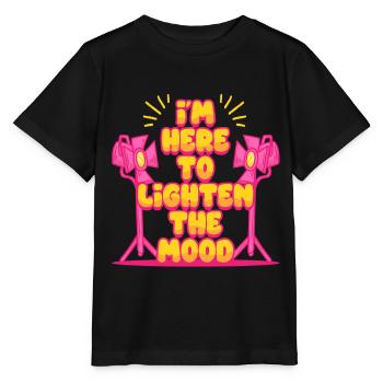 Un technicien d’éclairage est là pour détendre l’atmosphère - T-shirt bio MINI CREATOR Stanley/Stella Enfant - noir - Devant - Mikhail (115cm)