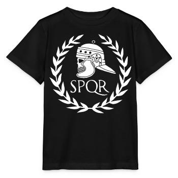 Empire romain et crâne blanc - T-shirt bio MINI CREATOR Stanley/Stella Enfant - noir - Devant - Mikhail (115cm)