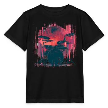 Look tambour vintage - T-shirt bio MINI CREATOR Stanley/Stella Enfant - noir - Devant - Mikhail (115cm)