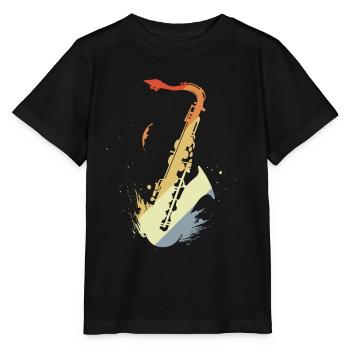 Saxophone Vintage Look - Stanley/Stella MINI CREATOR Kids’ T-Shirt - black - Front - Mikhail (115cm)