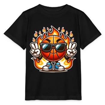 Basket-ball Joueurs de basket-ball - T-shirt bio MINI CREATOR Stanley/Stella Enfant - noir - Devant - Mikhail (115cm)