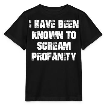 Je suis connu pour crier des blasphèmes - T-shirt bio MINI CREATOR Stanley/Stella Enfant - noir - Devant - Mikhail (115cm)