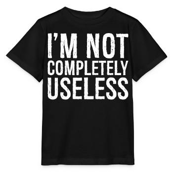 Je ne suis pas complètement inutile - T-shirt bio MINI CREATOR Stanley/Stella Enfant - noir - Devant - Mikhail (115cm)