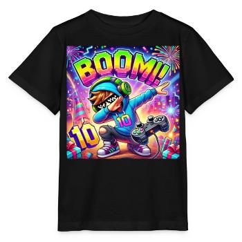 Boom Célébration des joueurs néons - T-shirt bio MINI CREATOR Stanley/Stella Enfant - noir - Devant - Mikhail (115cm)