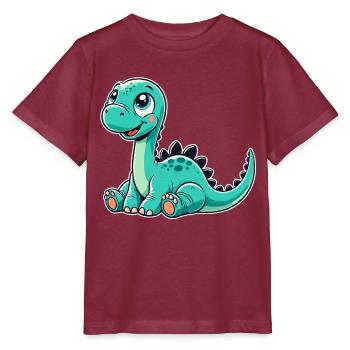 Apatosaurus Baby niedlich Dinobaby Dino Geschenk - Stanley/Stella Kinder T-Shirt MINI CREATOR  - Burgunderrot - Vorne - Kain (125cm)