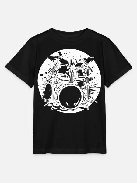 Schlagzeug - Stanley/Stella Kinder T-Shirt MINI CREATOR - Schwarz