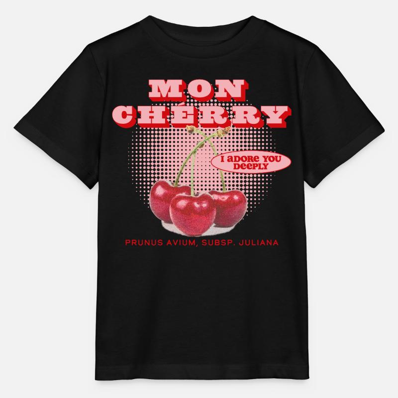 Mon Cherry Love - Stanley/Stella Kinder T-Shirt MINI CREATOR  - Schwarz