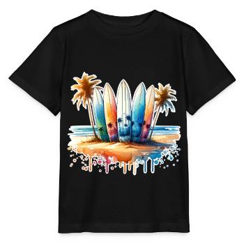 Surfeurs - T-shirt bio MINI CREATOR Stanley/Stella Enfant - noir - Devant - Mikhail (115cm)