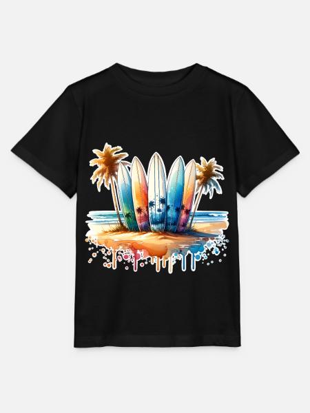 Surfen Surfer - Stanley/Stella Kinder T-Shirt MINI CREATOR - Schwarz