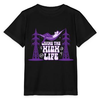 Industriekletterer Living The High Life - Stanley/Stella Kinder T-Shirt MINI CREATOR  - Schwarz - Vorne - Mikhail (115cm)