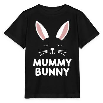 Mummy Bunny Osterdesign für Hasenfans - Stanley/Stella Kinder T-Shirt MINI CREATOR  - Schwarz - Vorne - Mikhail (115cm)