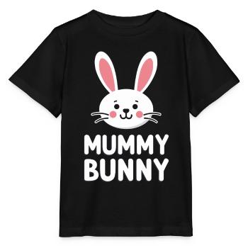 Mummy Bunny Osterdesign für Hasenfans - Stanley/Stella Kinder T-Shirt MINI CREATOR  - Schwarz - Vorne - Mikhail (115cm)