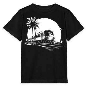 Zug Grafik - Stanley/Stella Kinder T-Shirt MINI CREATOR  - Schwarz - Vorne - Mikhail (115cm)