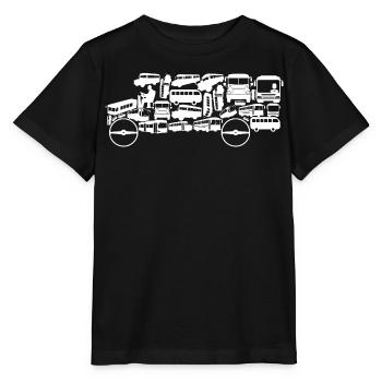 Bus Silhouette - Stanley/Stella Kinder T-Shirt MINI CREATOR  - Schwarz - Vorne - Mikhail (115cm)