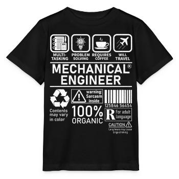 Mechanical Engineer multi tasking problem solving - Stanley/Stella MINI CREATOR Kids’ T-Shirt - black - Front - Mikhail (115cm)