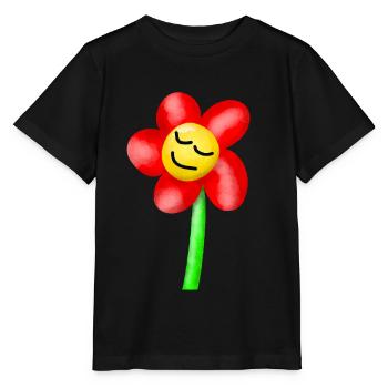dreamy tired flower flowers summer - Stanley/Stella MINI CREATOR Kids’ T-Shirt - black - Front - Mikhail (115cm)