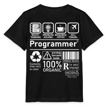 Programmer multi tasking problem solving requires - Stanley/Stella MINI CREATOR Kids’ T-Shirt - black - Front - Mikhail (115cm)