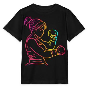 Kickboxer des années 90 - T-shirt bio MINI CREATOR Stanley/Stella Enfant - noir - Devant - Mikhail (115cm)