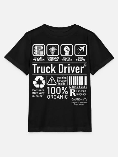 Truck Driver multi tasking problem solving - Stanley/Stella Kinder T-Shirt MINI CREATOR - Schwarz