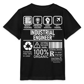 Industrial Engineer multi tasking problem solving - Stanley/Stella Kinder T-Shirt MINI CREATOR  - Schwarz - Vorne - Mikhail (115cm)