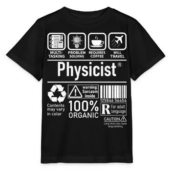 Physicist Specialist multi tasking problem solving - Stanley/Stella MINI CREATOR Kids’ T-Shirt - black - Front - Mikhail (115cm)
