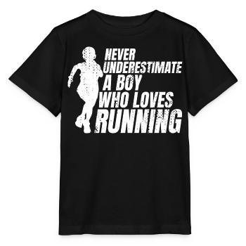 Lustiger Läufer Junge - Stanley/Stella Kinder T-Shirt MINI CREATOR  - Schwarz - Vorne - Mikhail (115cm)
