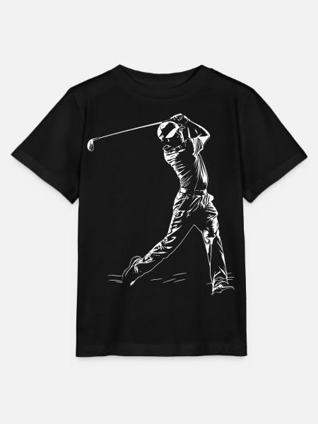 Golfspieler Skizze - Stanley/Stella Kinder T-Shirt MINI CREATOR - Schwarz