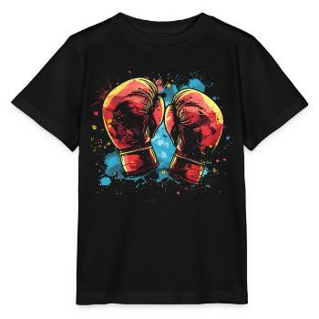 Boxhandschuhe Streetart - Stanley/Stella Kinder T-Shirt MINI CREATOR  - Schwarz - Vorne - Mikhail (115cm)
