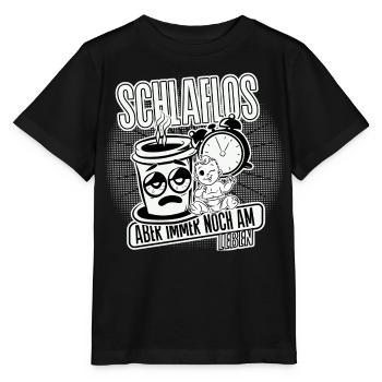 Schlaflos – aber immer noch am leben. Mom Life - Stanley/Stella Kinder T-Shirt MINI CREATOR  - Schwarz - Vorne - Mikhail (115cm)