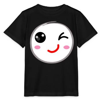 Clin d’œil sourire - T-shirt bio MINI CREATOR Stanley/Stella Enfant - noir - Devant - Mikhail (115cm)