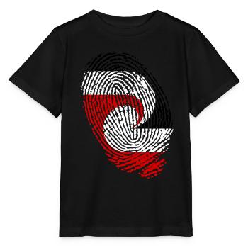 Empreintes digitales du drapeau maori - T-shirt bio MINI CREATOR Stanley/Stella Enfant - noir - Devant - Mikhail (115cm)