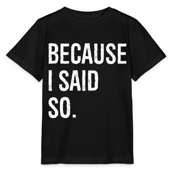 parce que je l’ai dit - T-shirt bio MINI CREATOR Stanley/Stella Enfant - noir - Devant - Mikhail (115cm)