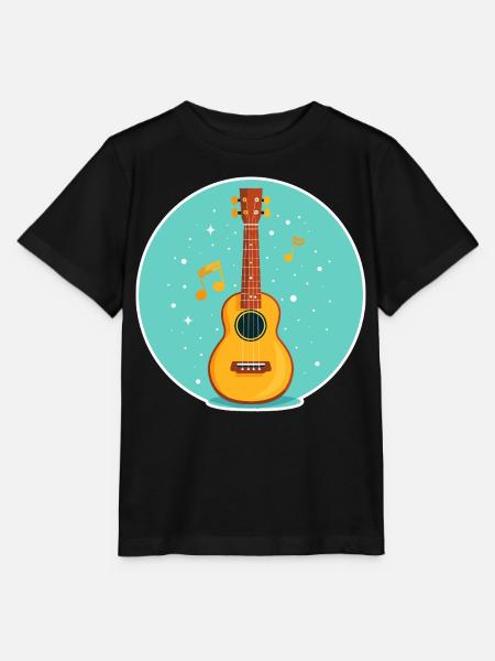 Ukulele Illustration - Stanley/Stella Kinder T-Shirt MINI CREATOR  - Schwarz