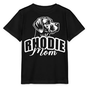 "Rhodie Mom" mit Hundekopf - Stanley/Stella Kinder T-Shirt MINI CREATOR  - Schwarz - Vorne - Mikhail (115cm)