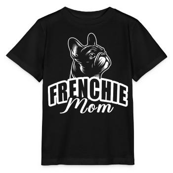 "Frenchie Mom" mit Hundekopf - Stanley/Stella Kinder T-Shirt MINI CREATOR  - Schwarz - Vorne - Mikhail (115cm)