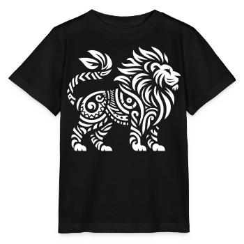 Lion tribal - T-shirt bio MINI CREATOR Stanley/Stella Enfant - noir - Devant - Mikhail (115cm)
