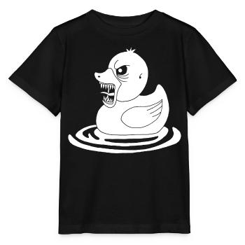 Canard démoniaque blanc - T-shirt bio MINI CREATOR Stanley/Stella Enfant - noir - Devant - Mikhail (115cm)