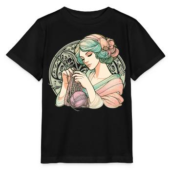 Tricot Femme Art Nouveau Cadeau - T-shirt bio MINI CREATOR Stanley/Stella Enfant - noir - Devant - Mikhail (115cm)