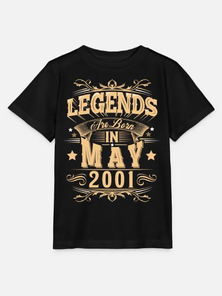 Mai 2001 Geburtstag Legende - Stanley/Stella Kinder T-Shirt MINI CREATOR - Schwarz