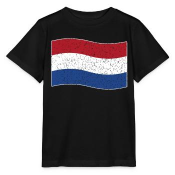 drapeau néerlandais vintage - T-shirt bio MINI CREATOR Stanley/Stella Enfant - noir - Devant - Mikhail (115cm)
